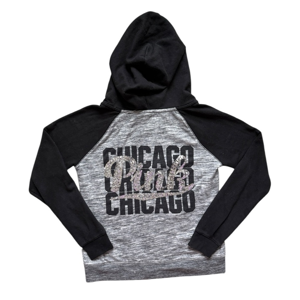 PINK Victoria's Secret Chicago Sequin 2015 Sporty Zip Up Hoodie Size Medium